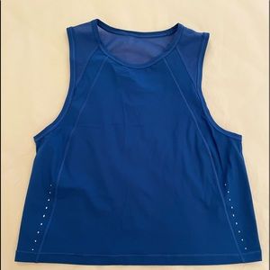 LULULEMON royal blue crop tank size 0